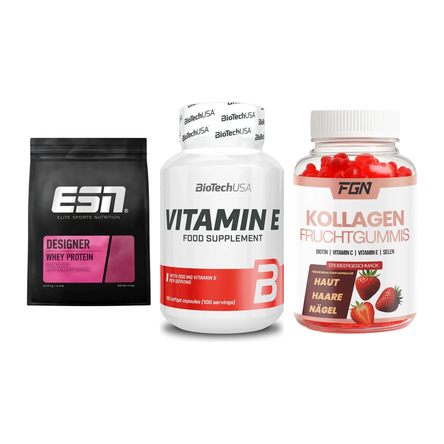 Regenerations-Set: ESN Designer + BioTech Vitamin + FGN Kollagen 60 – alle enthaltenen Artikel