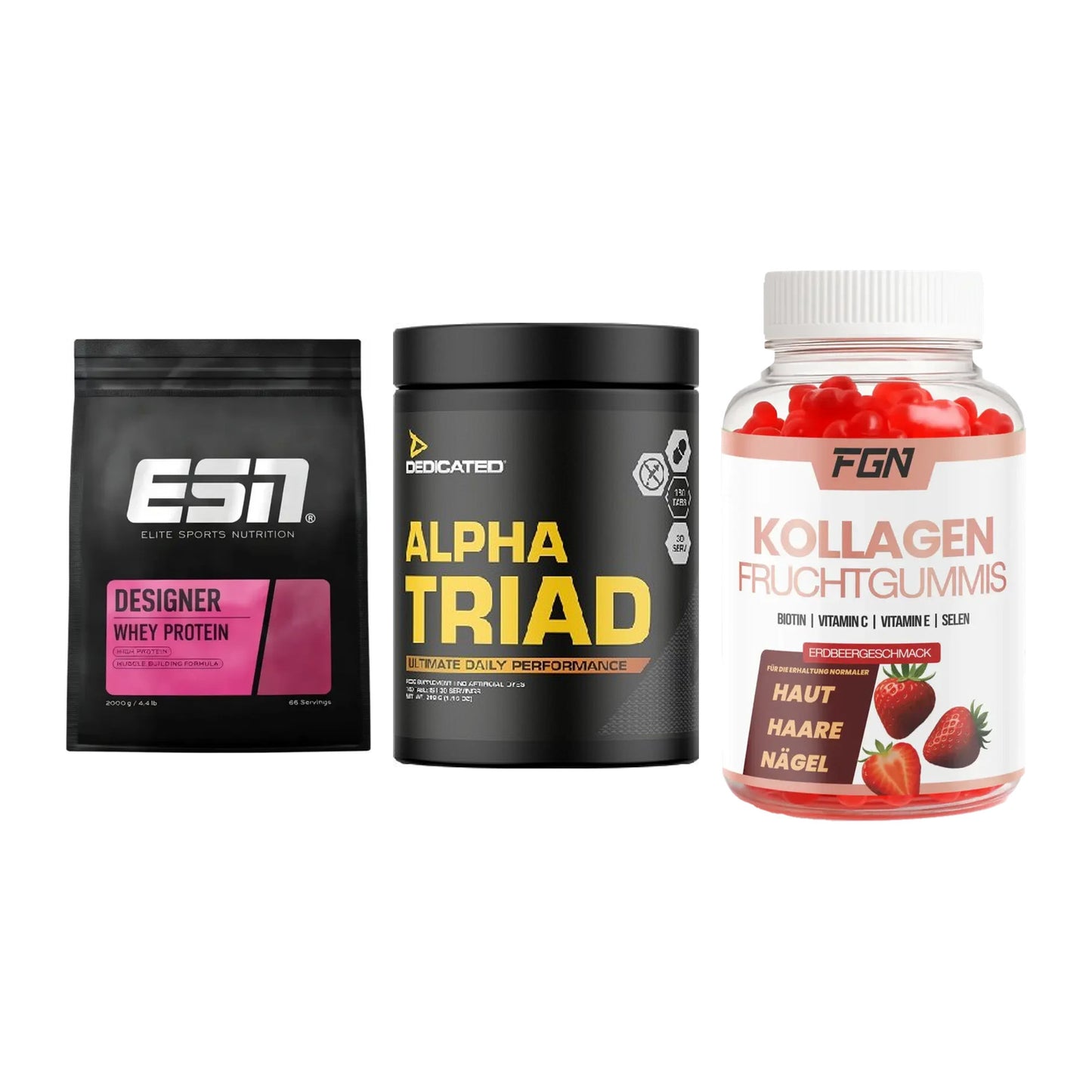 Regenerations-Set: ESN Designer + Dedicated Alpha + FGN Kollagen 60 – alle enthaltenen Artikel