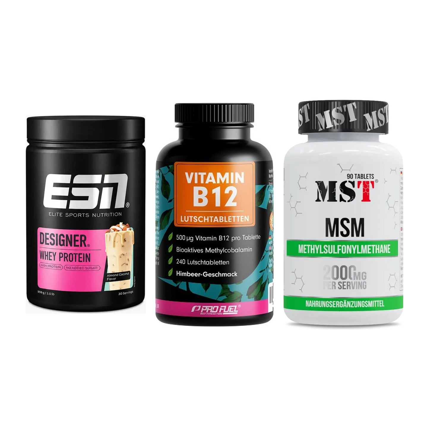 Regenerations-Set: ESN Designer + ProFuel Vitamin + MST MSM 2000 / – alle enthaltenen Artikel