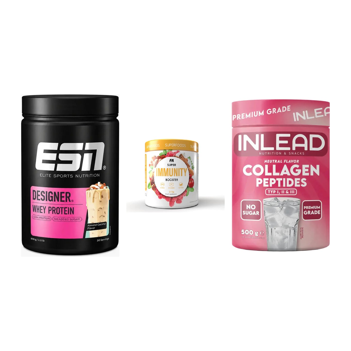 Regenerations-Set: ESN Designer + FA Nutrition + INLEAD Collagen – alle enthaltenen Artikel