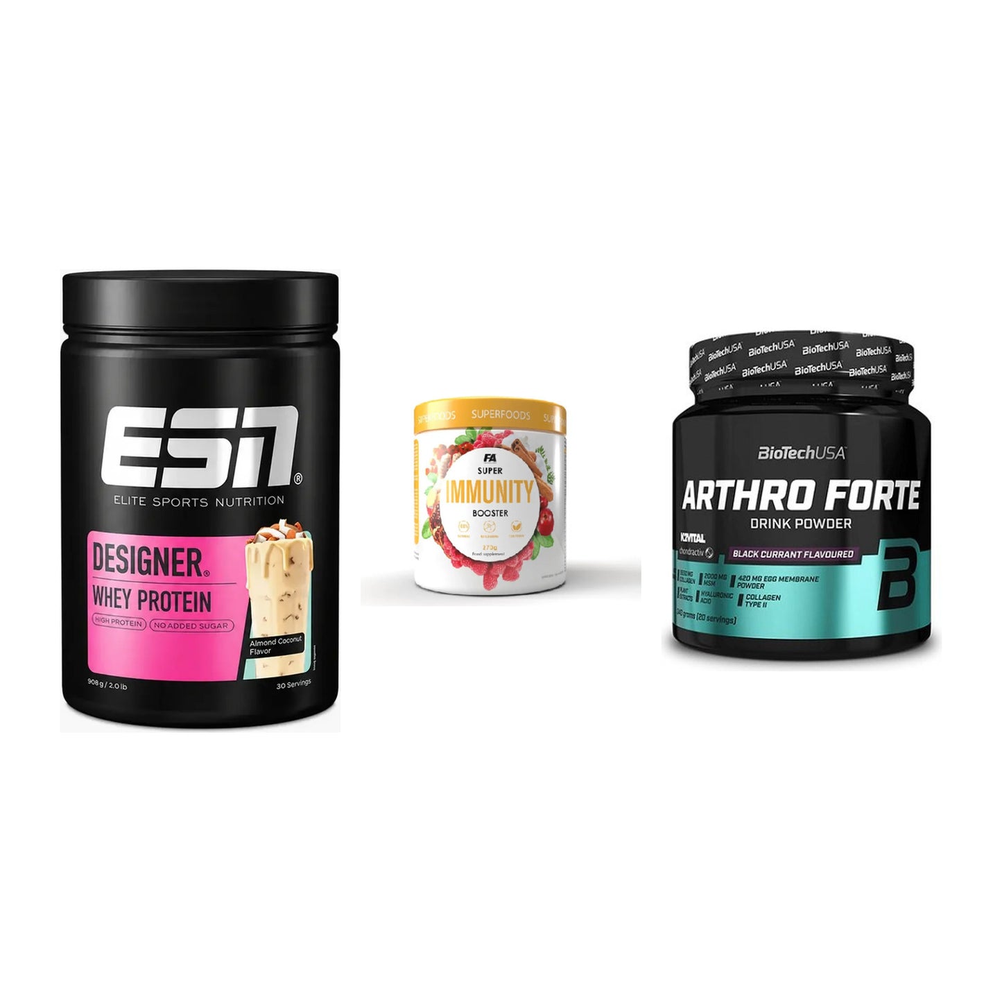 Regenerations-Set: ESN Designer + FA Nutrition + BioTech Arthro – alle enthaltenen Artikel