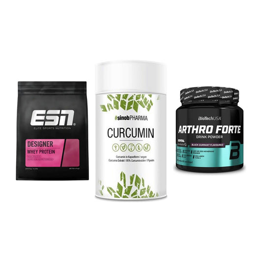 Regenerations-Set: ESN Designer + Sinob Curcumin + BioTech Arthro – alle enthaltenen Artikel