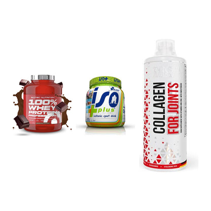 Regenerations-Set: Scitec 100% + Olimp Iso Plus + MST Collagen – alle enthaltenen Artikel