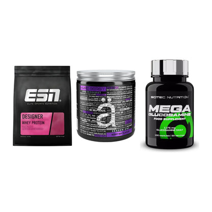 Regenerations-Set: ESN Designer + Nanosupps Hype + Scitec Mega – alle enthaltenen Artikel