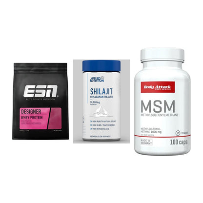 Regenerations-Set: ESN Designer + Applied Nutriti + Body Attack MSM – alle enthaltenen Artikel