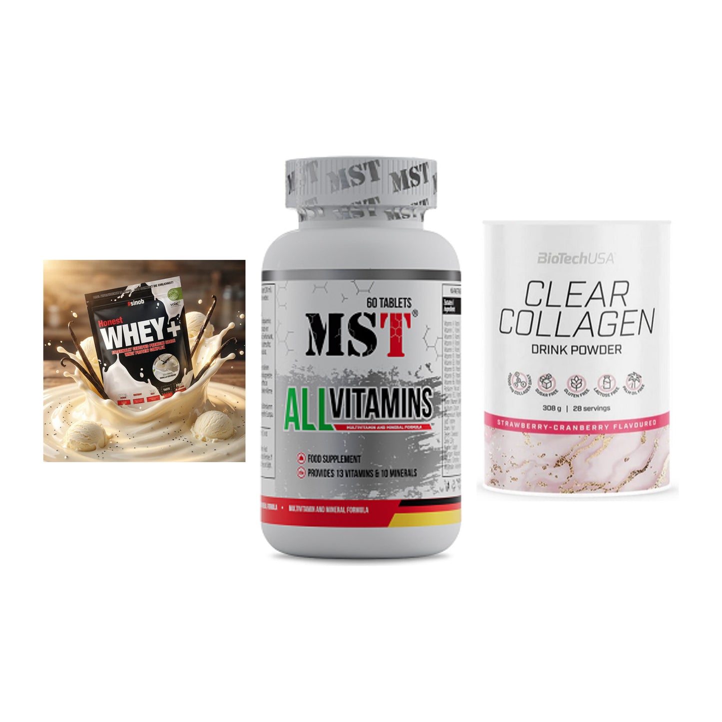 Regenerations-Set: Sinob Honest + MST All Vitamin + BioTech Clear – alle enthaltenen Artikel