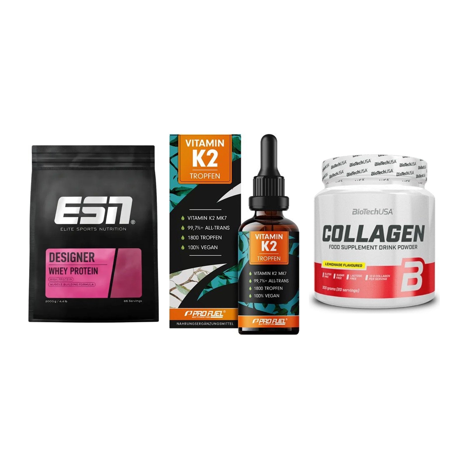 Regenerations-Set: ESN Designer + ProFuel Vitamin + BioTech Collage – alle enthaltenen Artikel