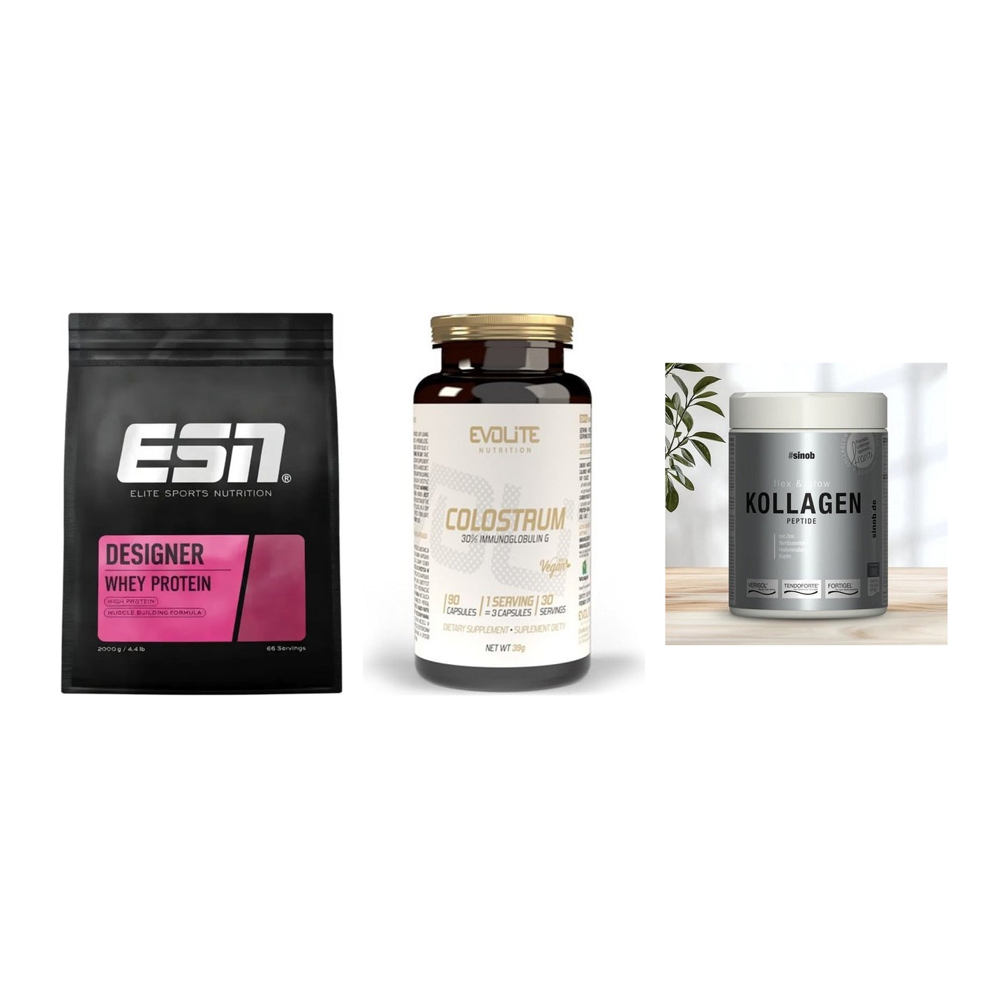 Regenerations-Set: ESN Designer + Evolite Nutriti + Sinob Kollagen – alle enthaltenen Artikel