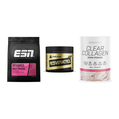 Regenerations-Set: ESN Designer + Peak Resveratro + BioTech Clear – alle enthaltenen Artikel