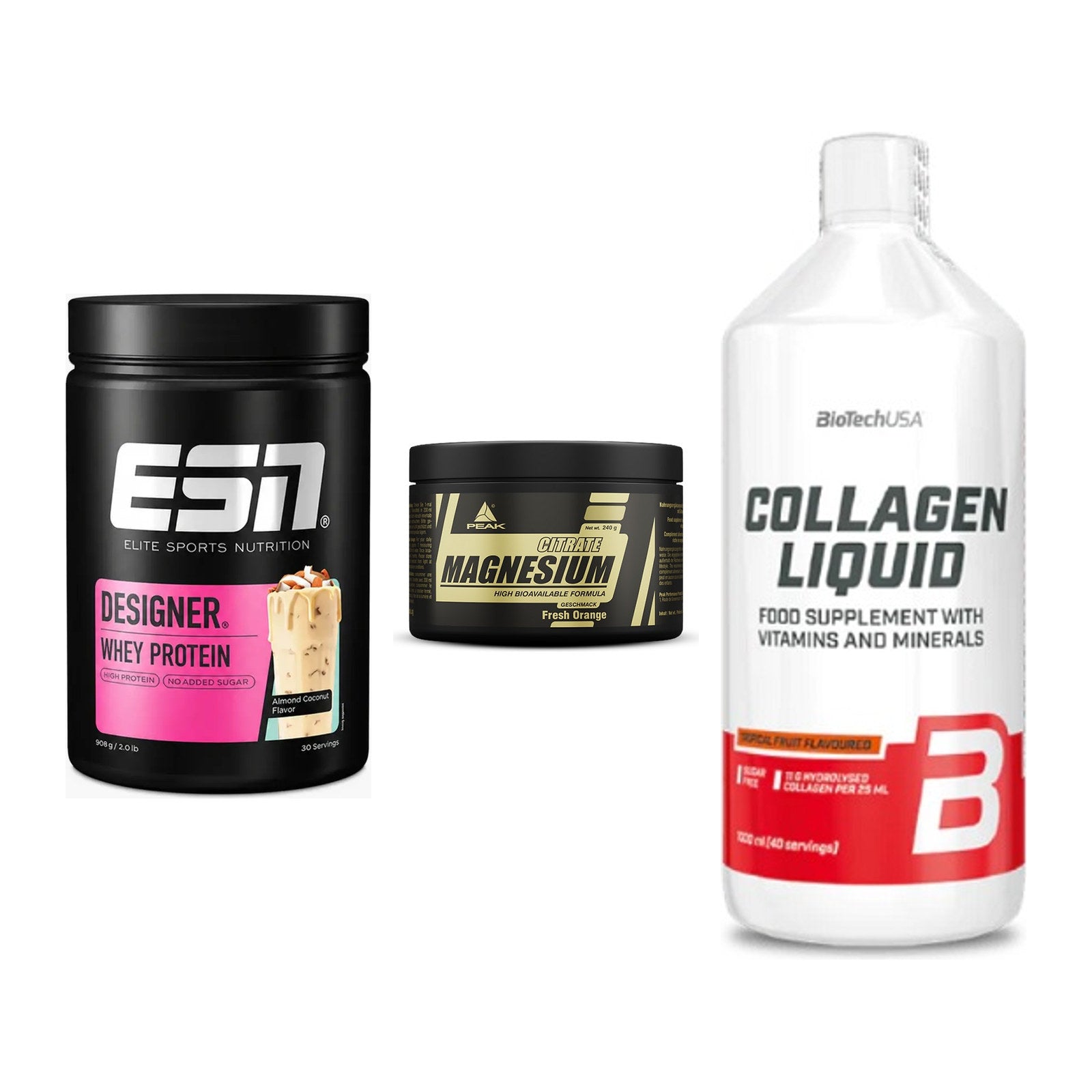 Regenerations-Set: ESN Designer + Peak Magnesium + BioTech Collage – alle enthaltenen Artikel