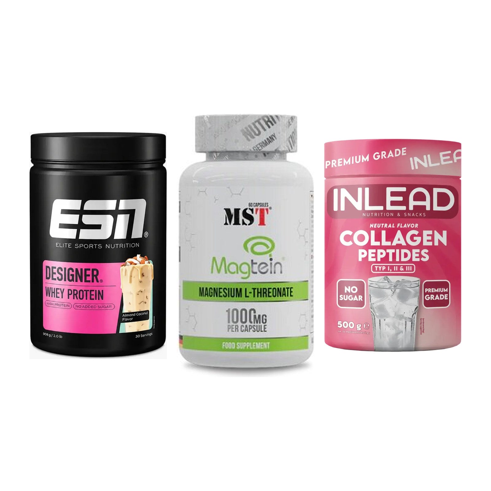Regenerations-Set: ESN Designer + MST Magnesium + INLEAD Collagen – alle enthaltenen Artikel