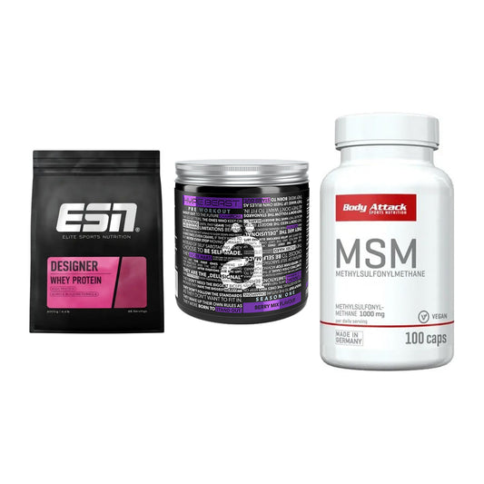 Regenerations-Set: ESN Designer + Nanosupps Hype + Body Attack MSM – alle enthaltenen Artikel