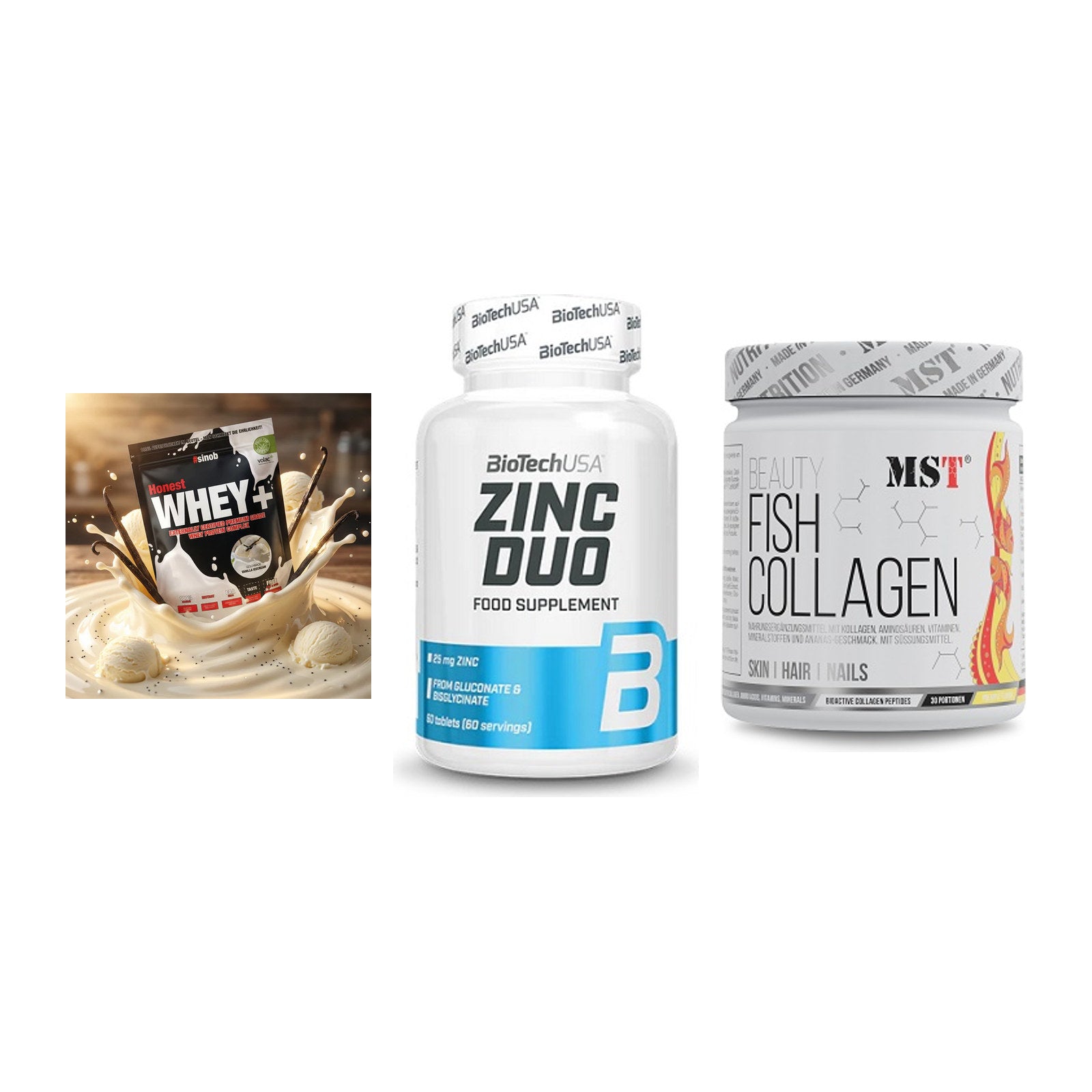 Regenerations-Set: Sinob Honest + BioTech Zinc + MST Beauty Fish – alle enthaltenen Artikel