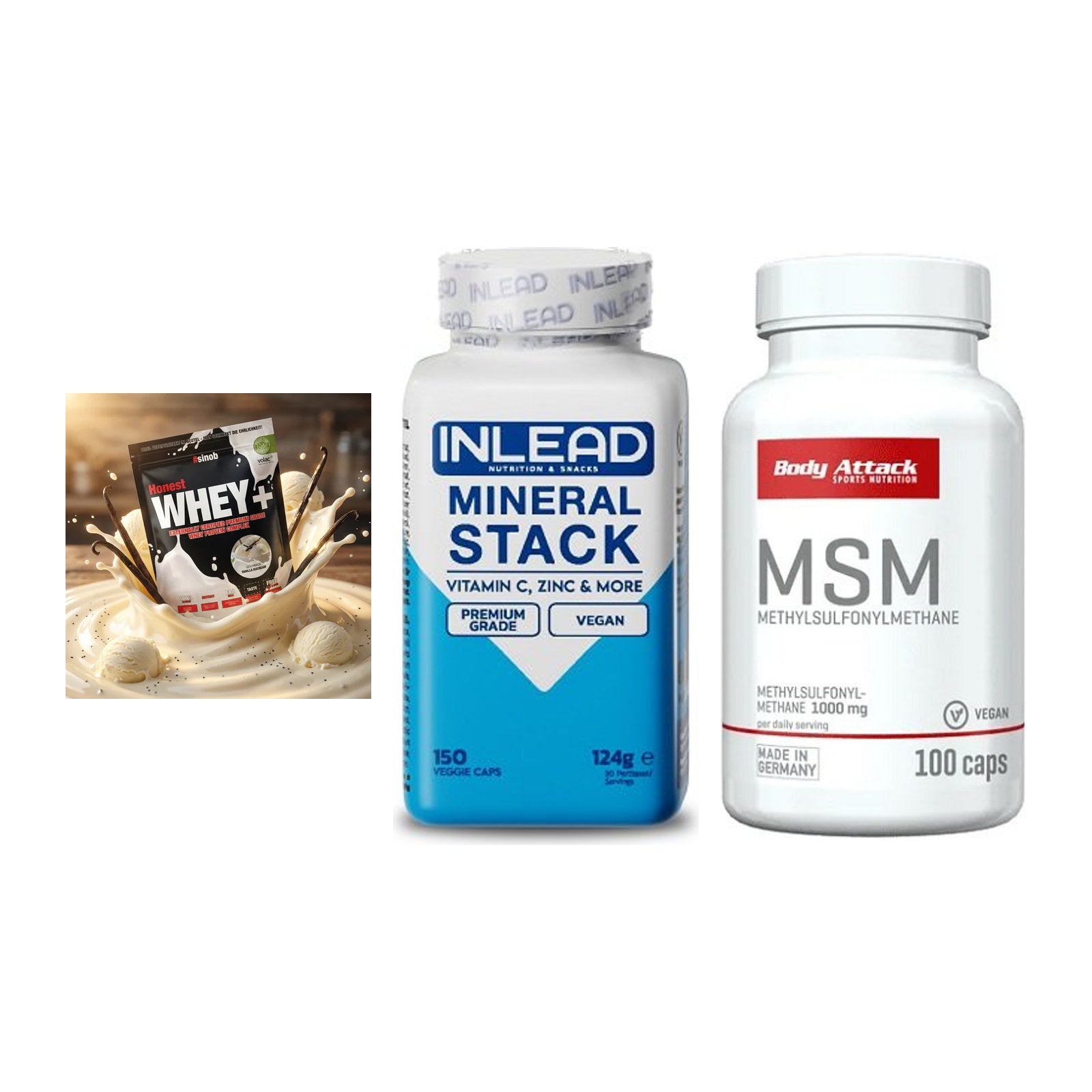 Regenerations-Set: Sinob Honest + INLEAD Mineral + Body Attack MSM – alle enthaltenen Artikel