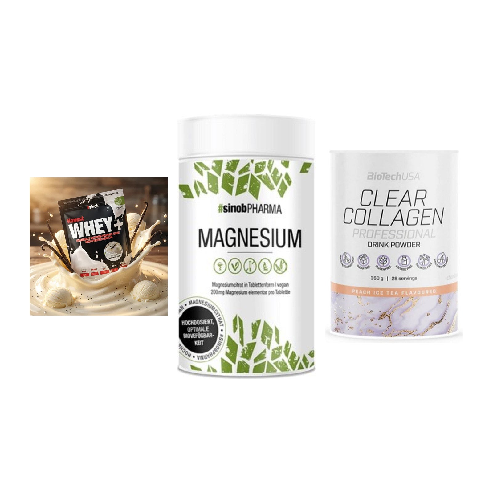 Regenerations-Set: Sinob Honest + Sinob Magnesium + BioTech Clear – alle enthaltenen Artikel