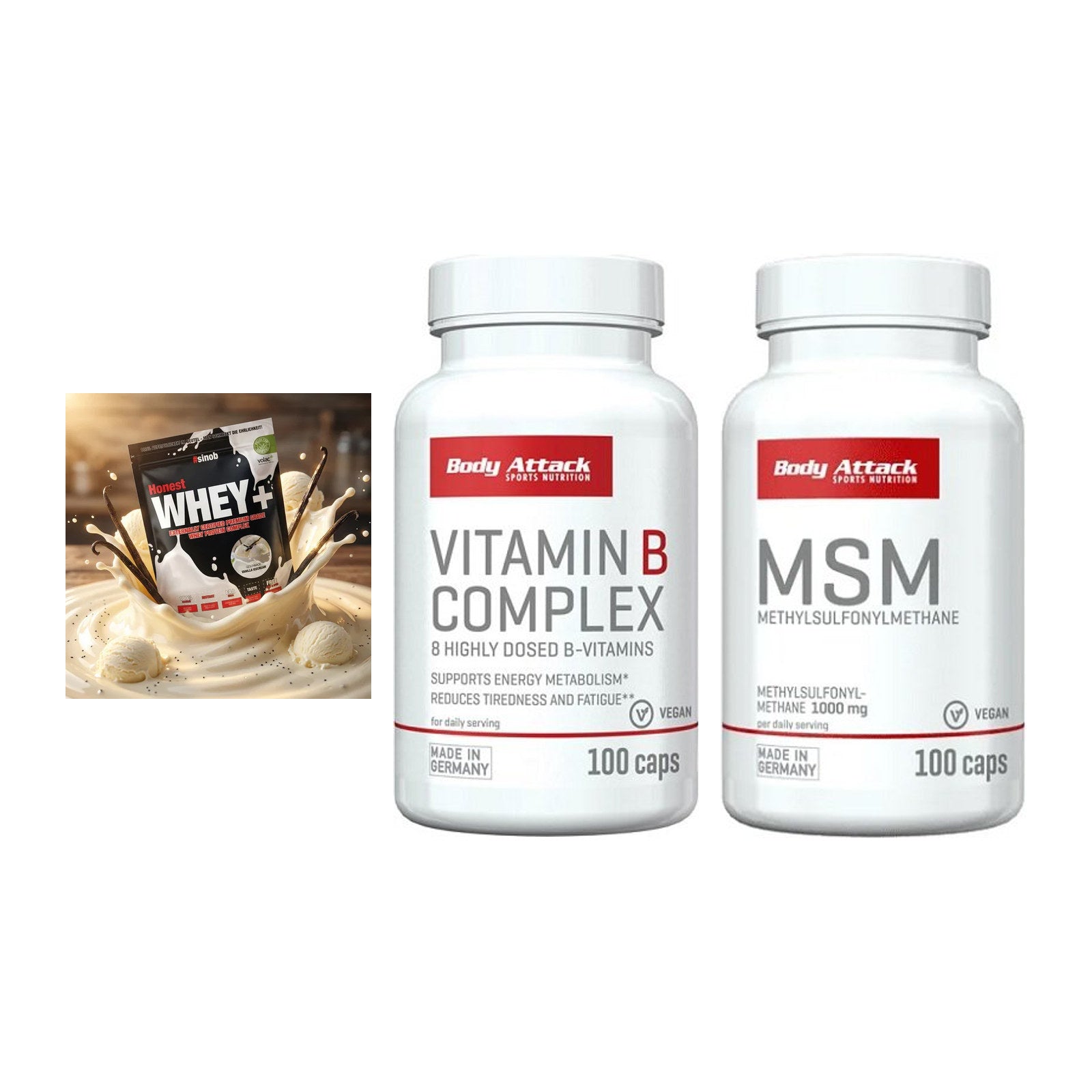 Regenerations-Set: Sinob Honest + Body Attack + Body Attack MSM – alle enthaltenen Artikel