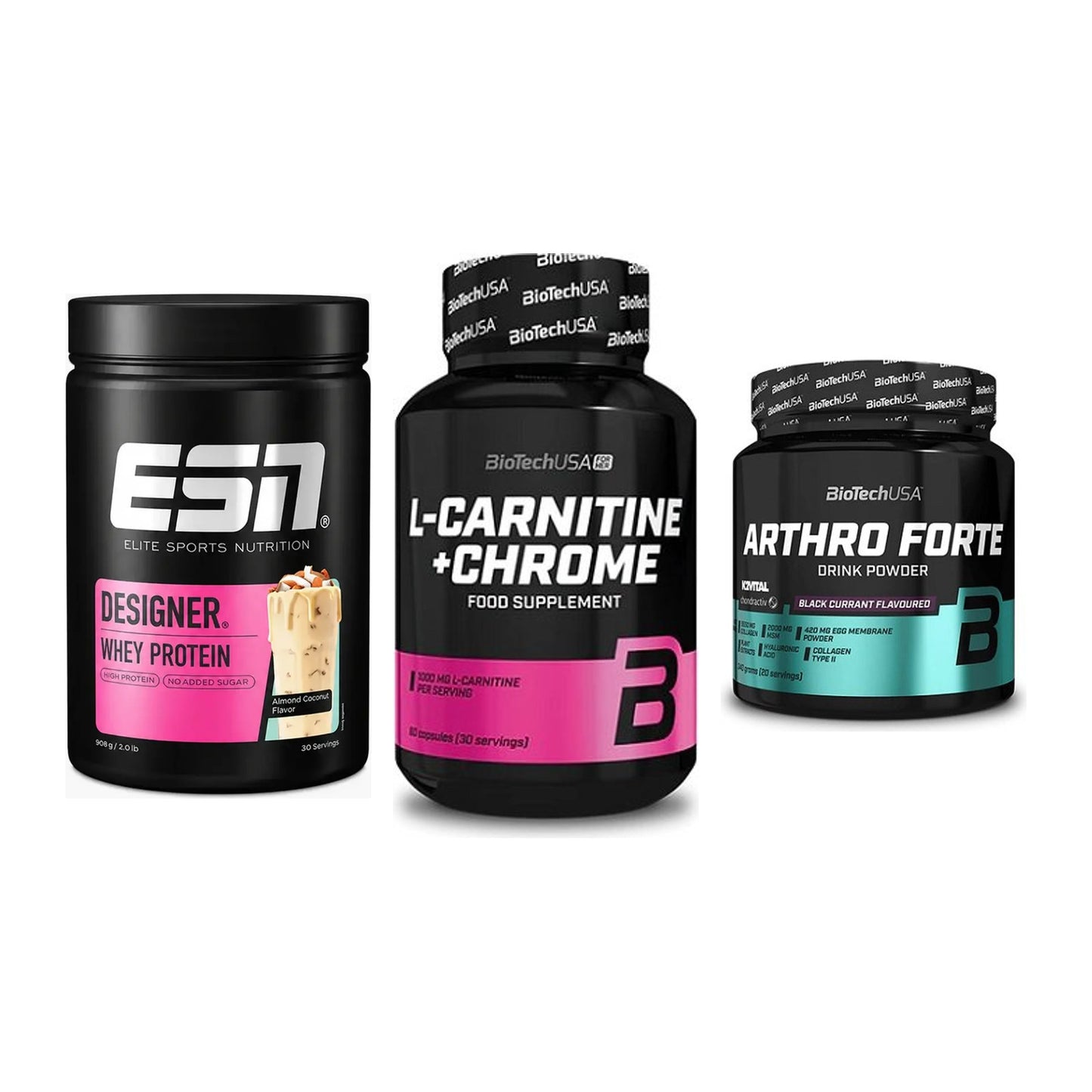 Regenerations-Set: ESN Designer + BioTech L-Carni + BioTech Arthro – alle enthaltenen Artikel