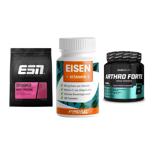 Regenerations-Set: ESN Designer + ProFuel EISEN + BioTech Arthro – alle enthaltenen Artikel