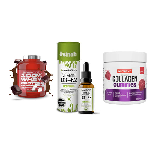 Regenerations-Set: Scitec 100% + Sinob Vitamin + Nutrend Collage – alle enthaltenen Artikel