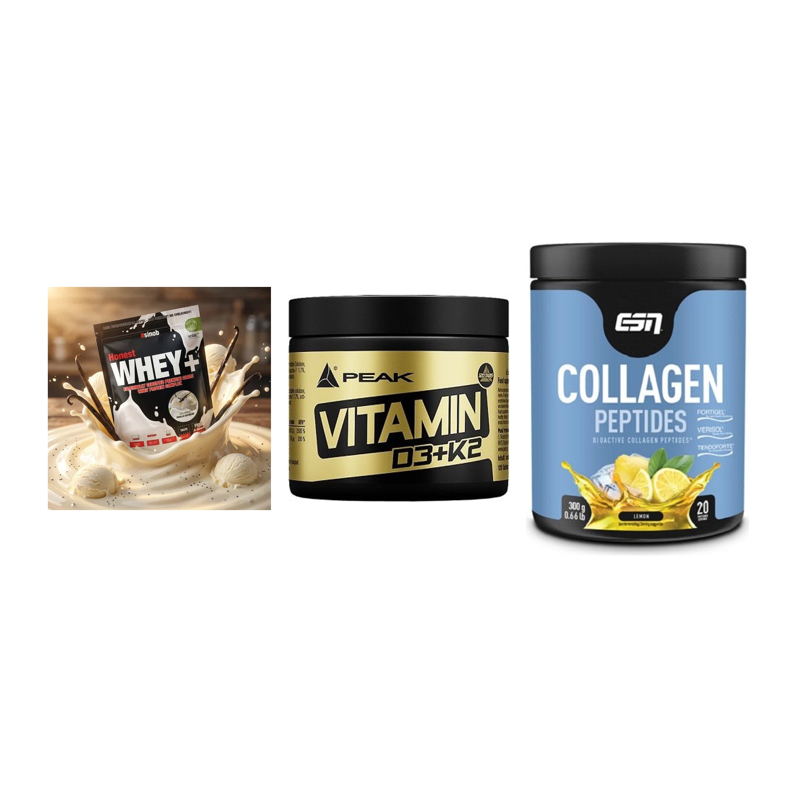 Regenerations-Set: Sinob Honest + Peak Vitamin + ESN Collagen – alle enthaltenen Artikel