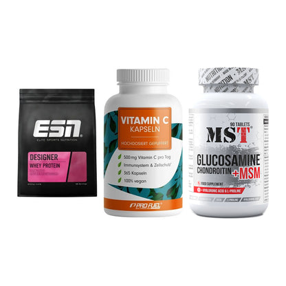 Regenerations-Set: ESN Designer + ProFuel Vitamin + MST Glucosamine – alle enthaltenen Artikel