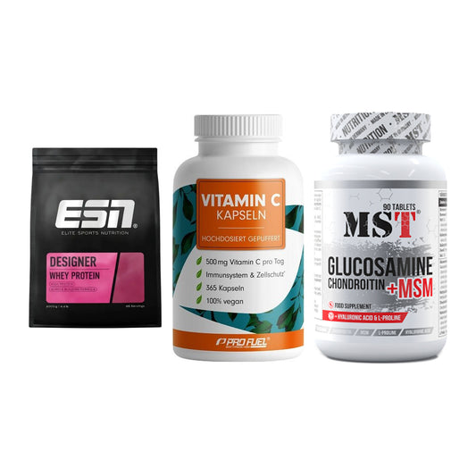Regenerations-Set: ESN Designer + ProFuel Vitamin + MST Glucosamine – alle enthaltenen Artikel