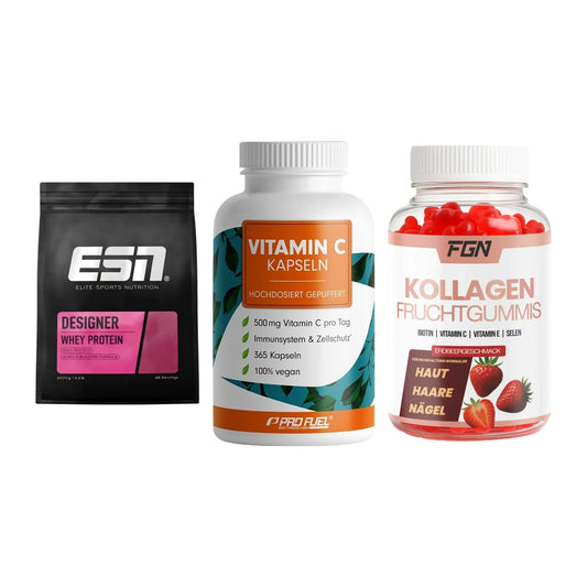 Regenerations-Set: ESN Designer + ProFuel Vitamin + FGN Kollagen 60 – alle enthaltenen Artikel