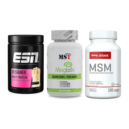 Regenerations-Set: ESN Designer + MST Magnesium + Body Attack MSM – alle enthaltenen Artikel