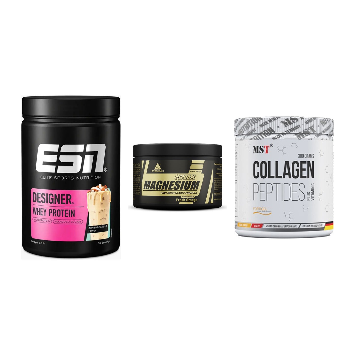 Regenerations-Set: ESN Designer + Peak Magnesium + MST Collagen – alle enthaltenen Artikel
