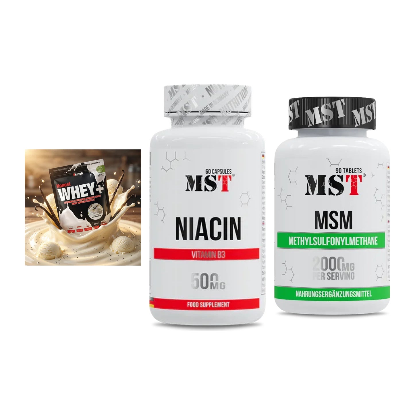 Regenerations-Set: Sinob Honest + MST Niacin + MST MSM 2000 / – alle enthaltenen Artikel