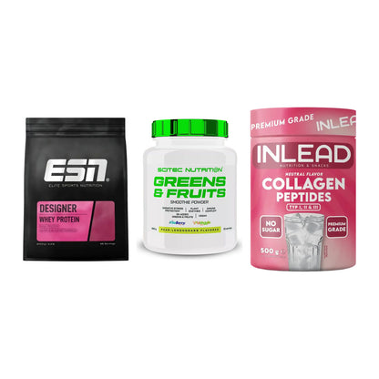 Regenerations-Set: ESN Designer + Scitec Greens + INLEAD Collagen – alle enthaltenen Artikel