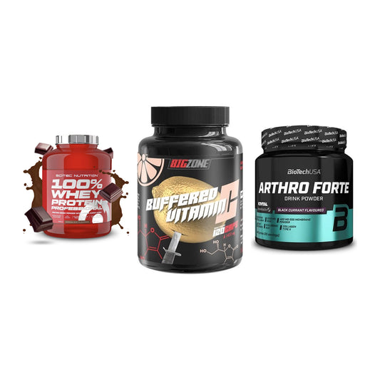 Regenerations-Set: Scitec 100% + Big Zone + BioTech Arthro – alle enthaltenen Artikel