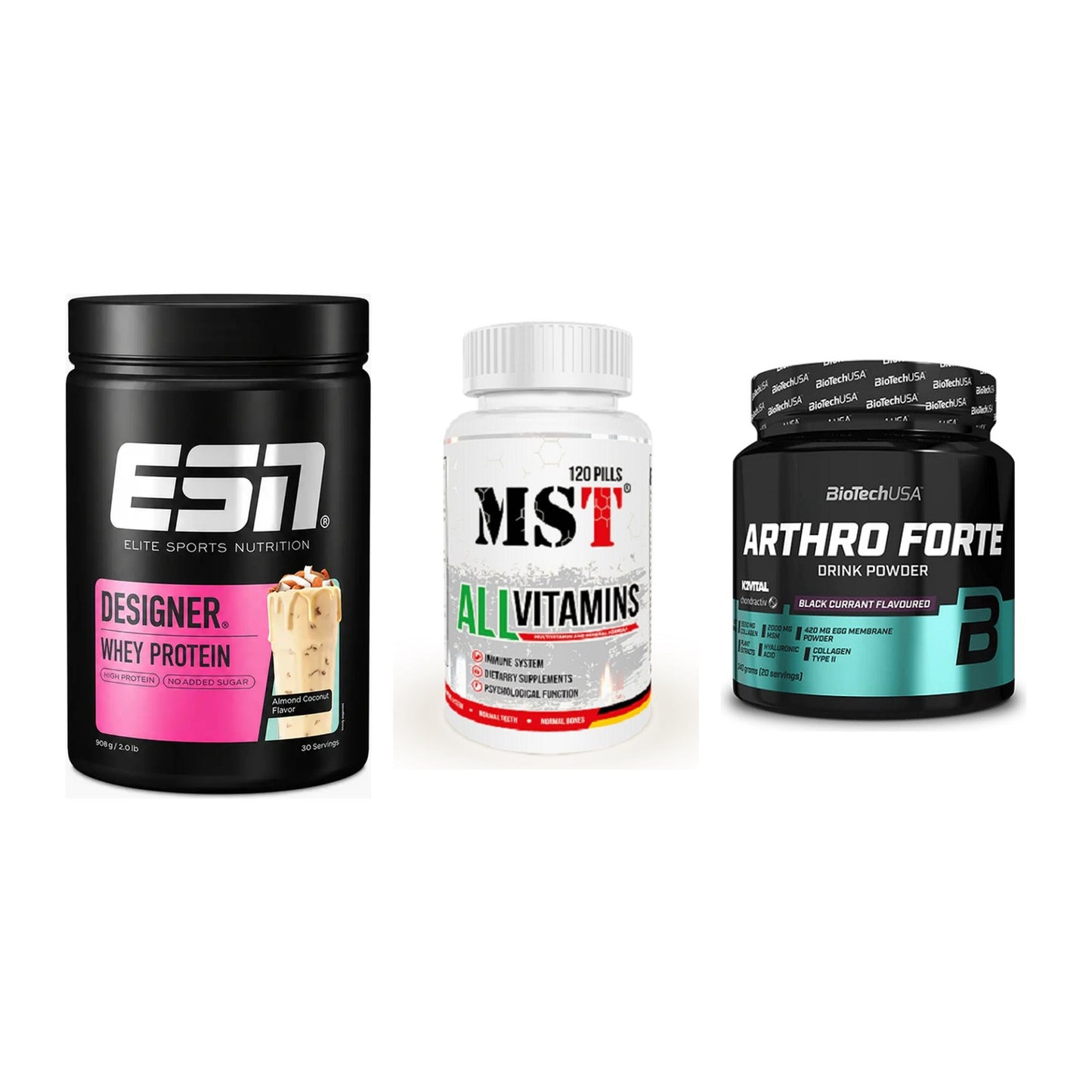 Regenerations-Set: ESN Designer + MST All Vitamin + BioTech Arthro – alle enthaltenen Artikel