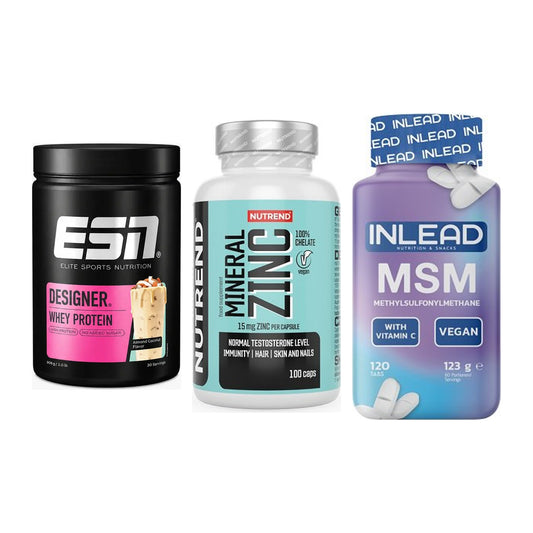 Regenerations-Set: ESN Designer + Nutrend Zinc + INLEAD MSM – alle enthaltenen Artikel