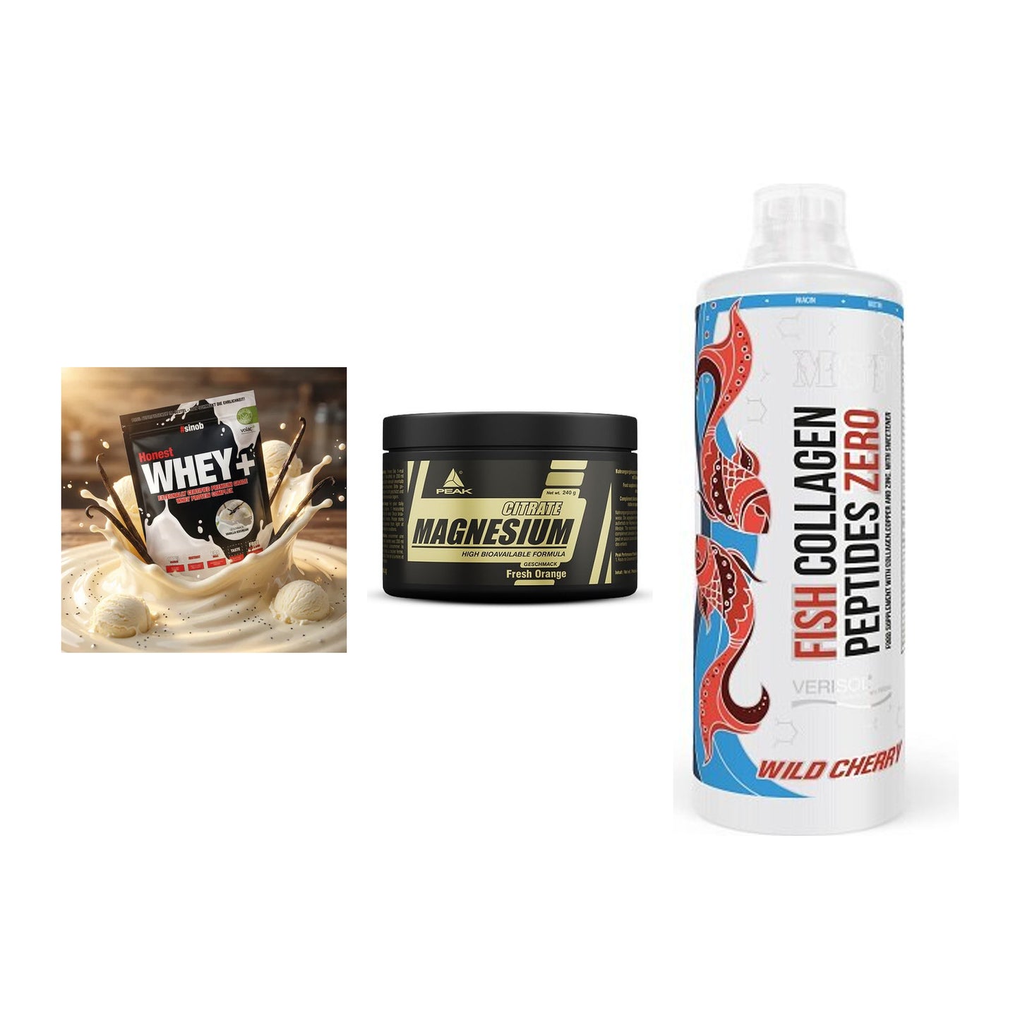 Regenerations-Set: Sinob Honest + Peak Magnesium + MST Fish – alle enthaltenen Artikel