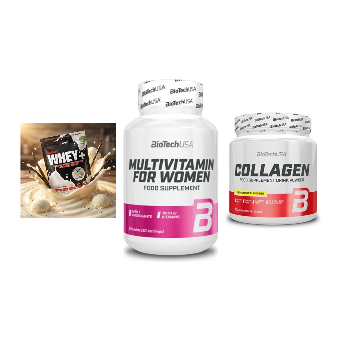 Regenerations-Set: Sinob Honest + BioTech Multivi + BioTech Collage – alle enthaltenen Artikel