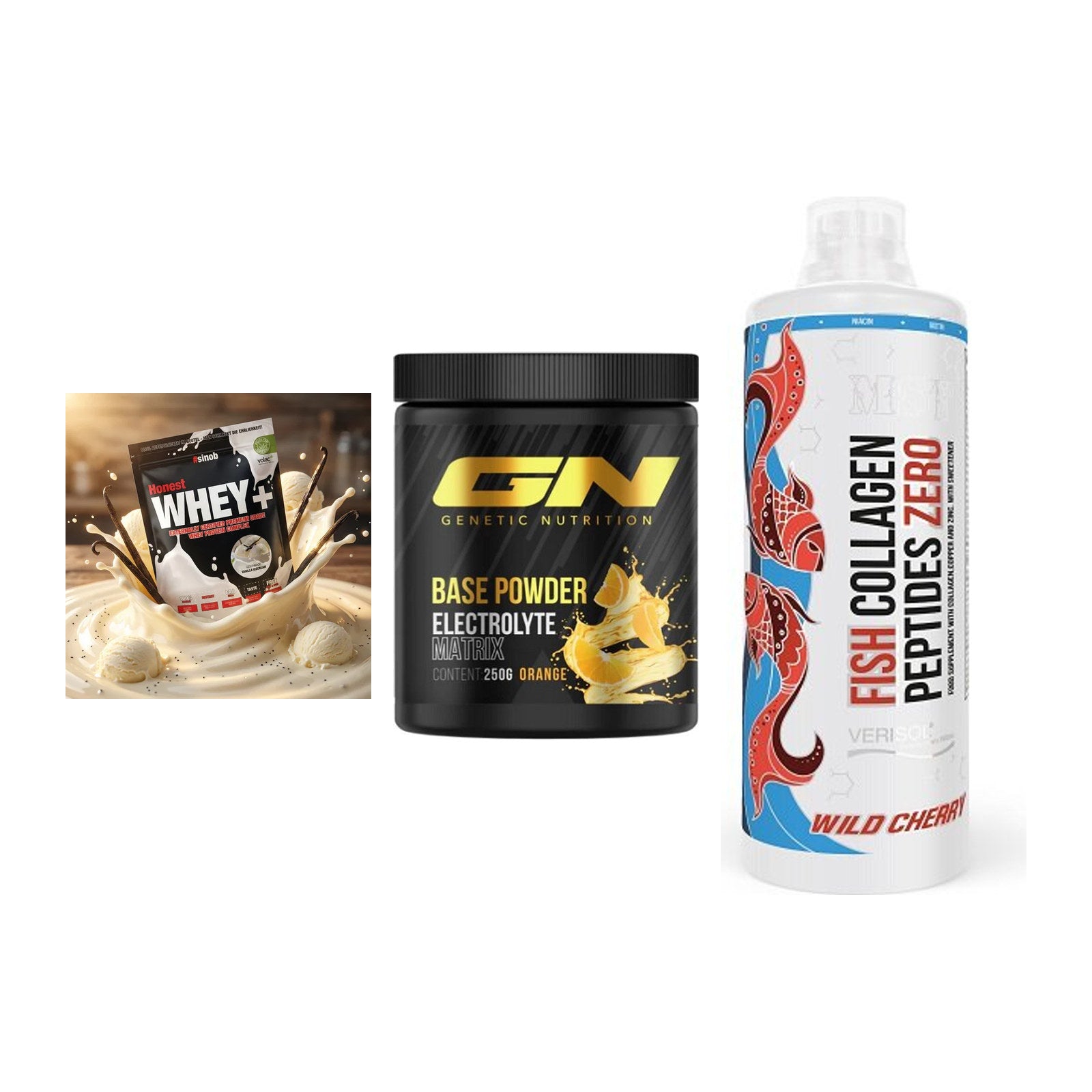Regenerations-Set: Sinob Honest + GN Base Powder + MST Fish – alle enthaltenen Artikel