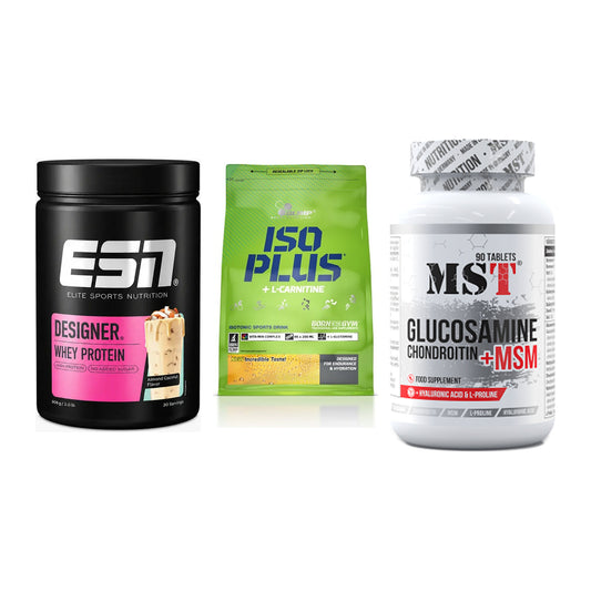 Regenerations-Set: ESN Designer + Olimp Iso Plus + MST Glucosamine – alle enthaltenen Artikel
