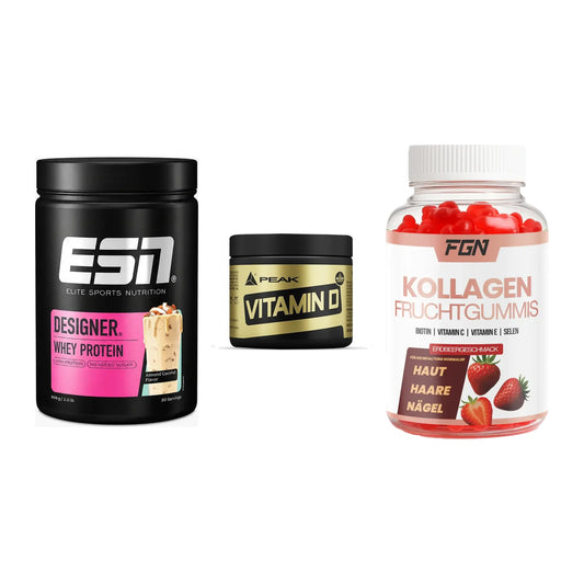 Regenerations-Set: ESN Designer + Peak Vitamin D + FGN Kollagen 60 – alle enthaltenen Artikel
