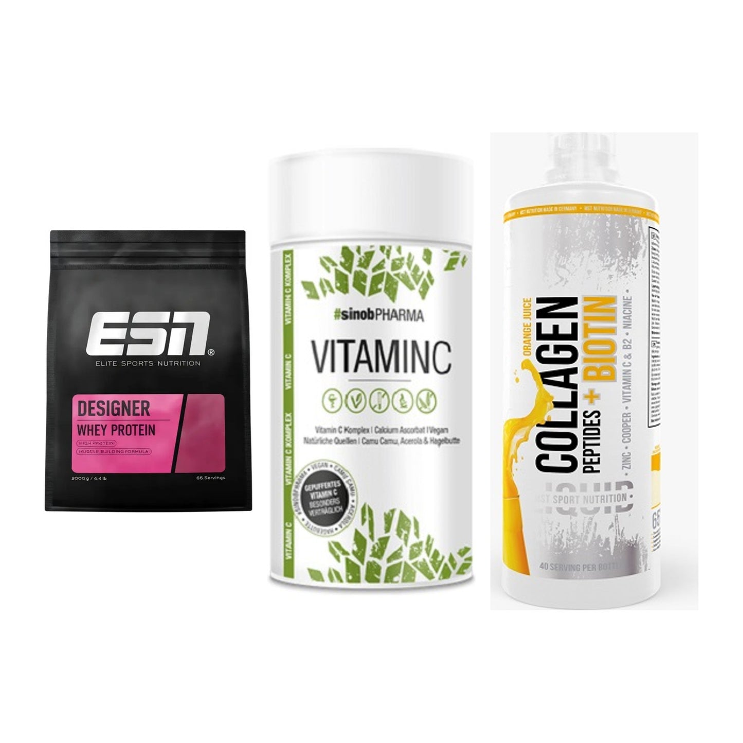 Regenerations-Set: ESN Designer + Sinob Vitamin C + MST Collagen – alle enthaltenen Artikel