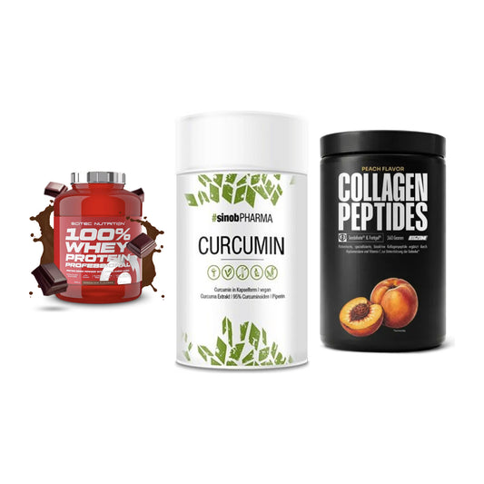 Regenerations-Set: Scitec 100% + Sinob Curcumin + Big Zone – alle enthaltenen Artikel