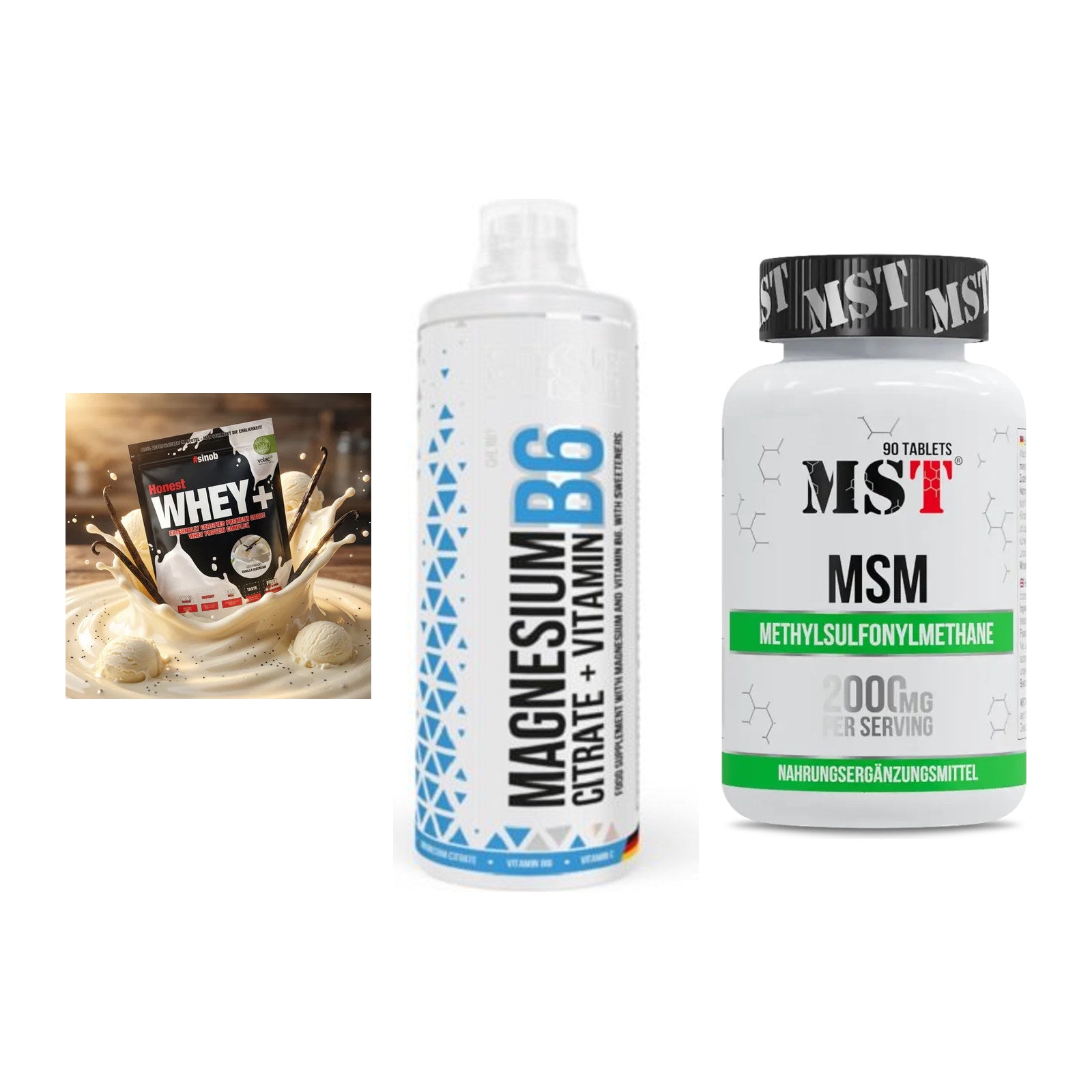Regenerations-Set: Sinob Honest + MST Magnesium + MST MSM 2000 / – alle enthaltenen Artikel