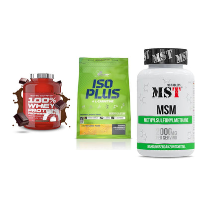 Regenerations-Set: Scitec 100% + Olimp Iso Plus + MST MSM 2000 / – alle enthaltenen Artikel