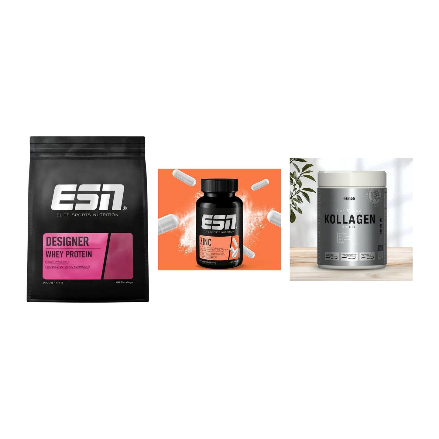 Regenerations-Set: ESN Designer + ESN Zinc + Sinob Kollagen – alle enthaltenen Artikel