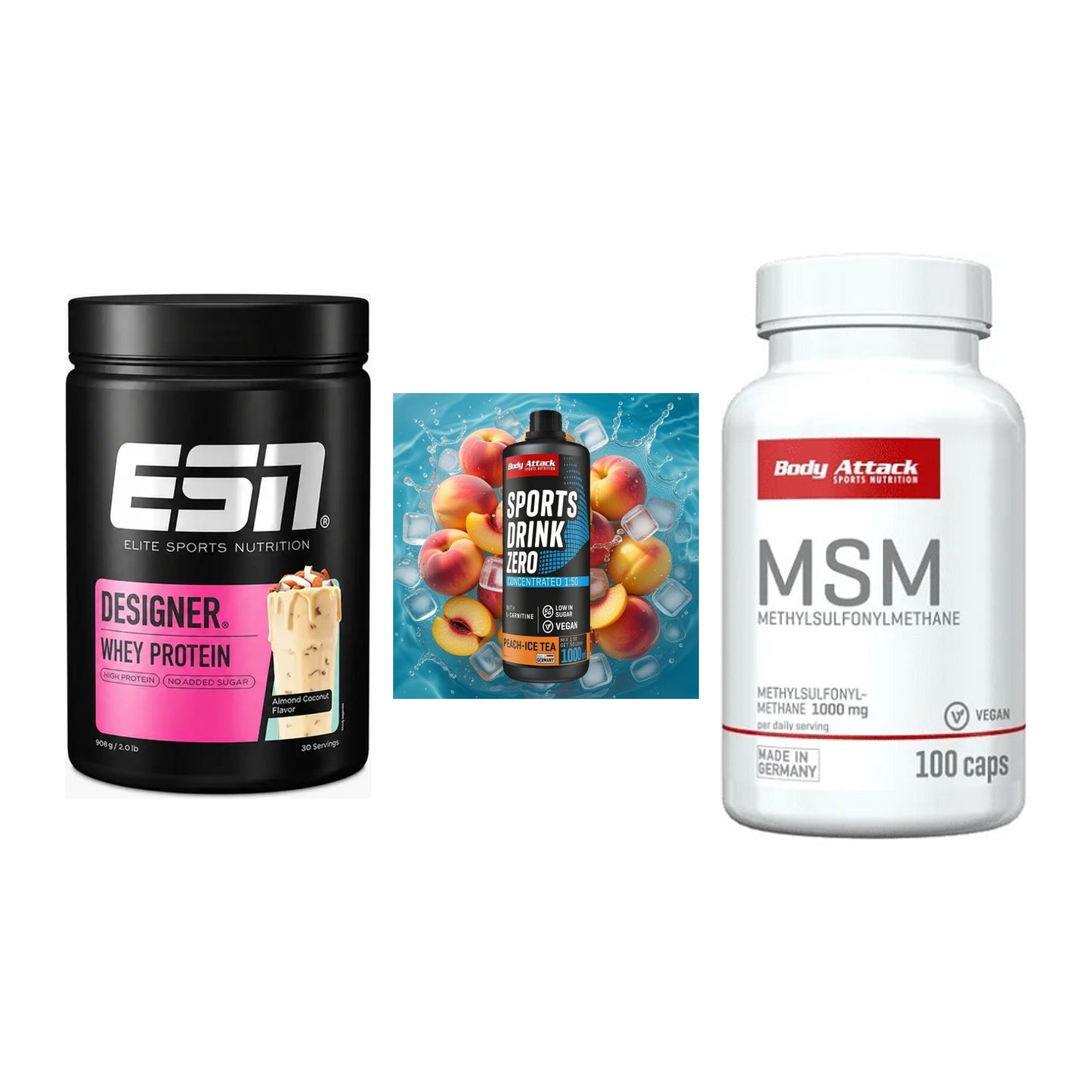 Regenerations-Set: ESN Designer + Body Attack + Body Attack MSM – alle enthaltenen Artikel