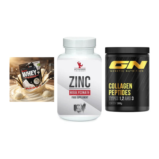 Regenerations-Set: Sinob Honest + #GYMJUICE ZINC + GN Peptan – alle enthaltenen Artikel
