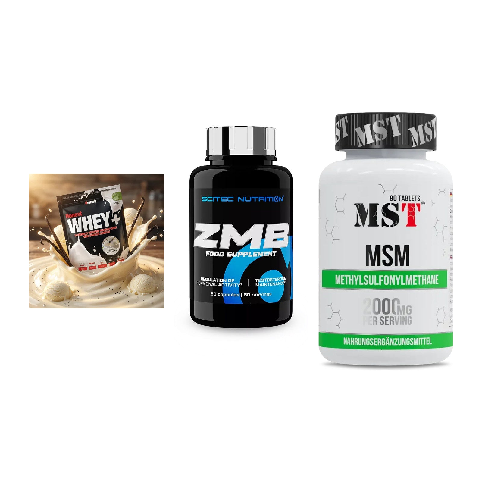 Regenerations-Set: Sinob Honest + Scitec ZMB + MST MSM 2000 / – alle enthaltenen Artikel