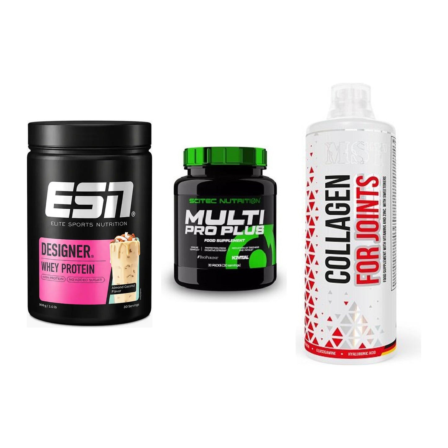 Regenerations-Set: ESN Designer + Scitec Multi + MST Collagen – alle enthaltenen Artikel
