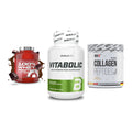 Regenerations-Set: Scitec 100% + BioTech Vitabol + MST Collagen – alle enthaltenen Artikel