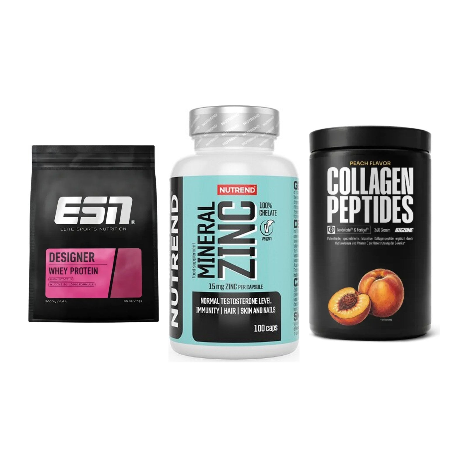 Regenerations-Set: ESN Designer + Nutrend Zinc + Big Zone – alle enthaltenen Artikel
